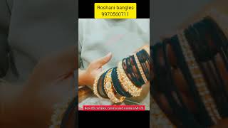 Velvet bangles set  fancy bangles set  bridal bangles set bangles set for mehndi shorts bangles [upl. by Faunie70]