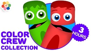 Color Crew Collection 3 Hours  Best Color Learning Videos for Kids  Teach Kids Colors  BabyFirst [upl. by Dynah776]