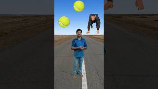 Tennis ball shoot to Gorilla 🦍 Frog 🐸 and cow 🐄 funny VFX magic video shorts [upl. by Dorren]