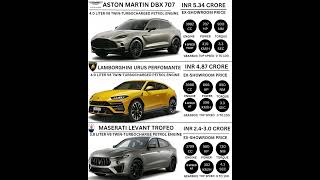 Aston Martin DBX 707 Vs Lamborghini Urus perfomante Vs Maserati Levan5 trofeo🔥🚀luxury [upl. by Hansen]