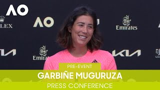 Garbiñe Muguruza Press Conference  Australian Open 2022 PreEvent [upl. by Fuhrman]