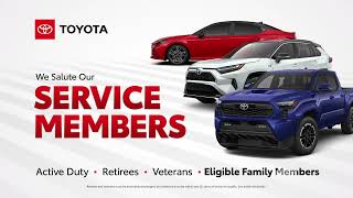 Toyota Salutes Our Military Service Members  December 2024 Incentives [upl. by Nannahs]