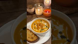 Let’s make butternut squash soup with shrimp ☺️🦐 soup souprecipe recipe [upl. by Ingrim725]