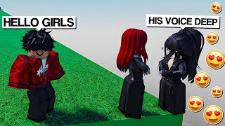 RIZZING AS A DEEP VOICE EBOY IN ROBLOX VOICE CHAT [upl. by Francois]