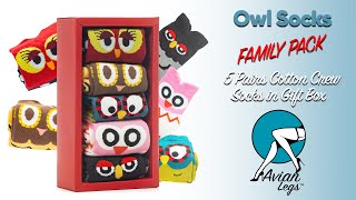 Unisex Family Owl Socks – Fun amp Comfortable Gift Set [upl. by Esojnauj]