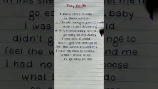 Adele  Easy On Me Lyrics adele lyrics shorts shortsfeed youtubeshorts youtube [upl. by Severin]