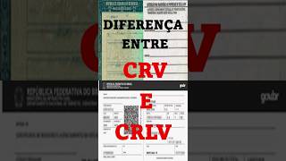 ✔QUAL A DIFERENÇA ENTRE CRV E CRLV [upl. by Adolfo]