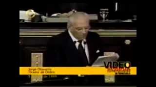 Discurso de Jorge Olavarría en el Congreso 5 de Julio de 1999 [upl. by Aihtnis]