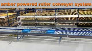 Amber Industries  Lineshaft Powered Roller Warehouse Conveyor System [upl. by Lillie714]