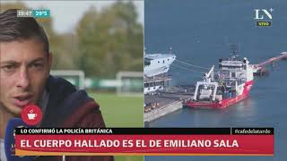 Confirmaron que el cuerpo encontrado es el de Emiliano Sala  Café de la Tarde [upl. by Aciram]