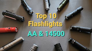 🔦 Top 10 EDC Flashlights AA  14500 compatible [upl. by Oicnerolf]