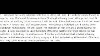 Psalm 101 KJV song sung by Michael E Owens [upl. by Hoxsie]