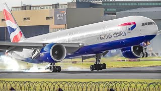 30 BIG PLANE LANDINGS  MORNING ARRIVAL RUSH  LONDON HEATHROW Airport Plane Spotting LHREGLL [upl. by Jeromy]