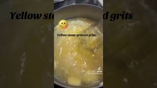 Yellow stoneground grits Yummy grits homecooked yummy yummyfood delicious [upl. by Burrows743]