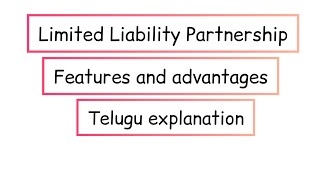 Limited Liability Partnershiptelugu explanationFor b com and Interpartnership [upl. by Lenore]