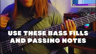 Use these bass fills and passing notes [upl. by Angelique449]