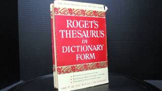 Rogets Thesaurus Dictionary Demo from Variety on a Budget [upl. by Nort950]