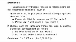 Exercice  4  Atomistique [upl. by Nostets288]