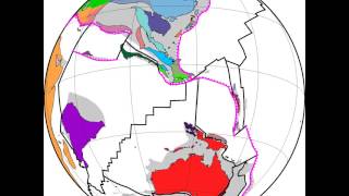 Southeast Asia tectonic evolution with colourcoded terranes [upl. by Elia]