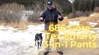 686 GoreTex Smarty 3 in 1 Pant Review  All in one snowboarding pants [upl. by Tennek784]