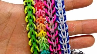 How to Make a Rainbow Loom Tribal Fishtail Bracelet  EASY [upl. by Niwred]