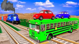 TRANSPORTING PIXAR CARS amp FRUITS WITH COLORED amp JOHN DEERE vs CLAAS vs TRACTORS  BeamNGdrive 962 [upl. by Close]