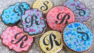 Advanced Cookie Stenciling Using DualMode Techniques aka Mod Monograms [upl. by Scarito]