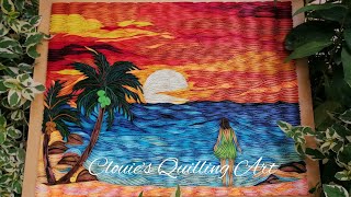 Quilled Sunset Beach  Full Episode  Tips on quilling for beginners  Paper Crafts [upl. by Aiuqcaj114]