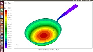 CalculiX Launcher v3 beta 3d thermal problem with Wizard [upl. by Solrac601]