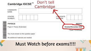 IGCSE Physics paper 4 OctoberNovember 2024 prediction WATCH THIS BEFOR EXAMS [upl. by Ahsemot497]