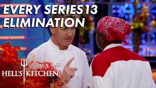 Every Series 13 Elimination in Hells Kitchen [upl. by Lesirg]