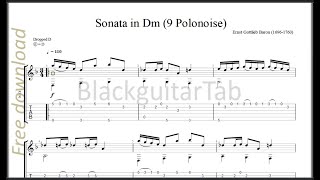 Guitar Classic Sonata in Dm 9 Polonoise  Ernst Gottlieb Baron [upl. by Fletcher]