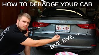 2015 Audi A3  How to debadge your car [upl. by Ennylcaj]