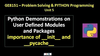 Python User defined Modules and Packages programs with Demonstrations  GE8151PSPP  Tamil  60 [upl. by Htebazil932]