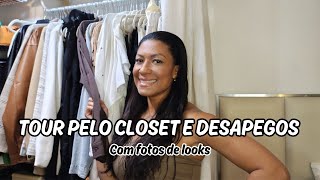 TOUR PELO CLOSET E DESAPEGOS [upl. by Nurse871]