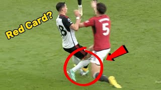 Harry Maguire RED CARD Moment Maguire tackle on Sasa Lukic Manchester United vs Fulham [upl. by Azeria]