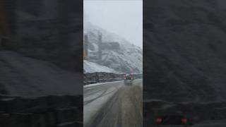 Highway Batumi  Tbilisi snowfall on a mountain pass danger shorts [upl. by Bruns]