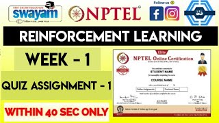 Reinforcement Learning Week 1 Quiz Assignment Solution  NPTEL 2024July  SWAYAM 2024 [upl. by Zandt741]