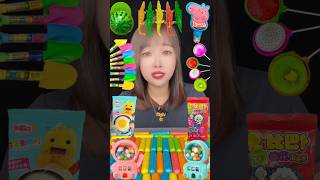 Emoji Eating Challengeice cream JellyCandyChocolateMukbang asmr food shorts [upl. by Mylan798]