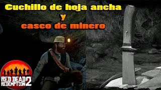 Cuchillo de hoja ancha y casco de minero RED DEAD REDEMPTION 2 Objetos exoticos y unicos [upl. by Asiralc]