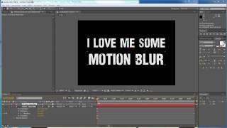 AE Quick Tips Forcing Motion Blur [upl. by Sheya946]