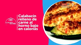 Receta de calabacín relleno de carne al horno bajo en calorías  Vamos a ver [upl. by Nirual]