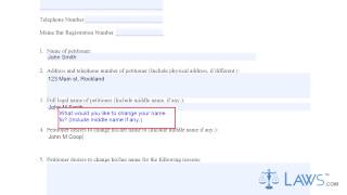Form ME CN1 Petition for Change of Name Adult [upl. by Lebbie]