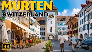 Spring in Murten Switzerland 🇨🇭 walking tour 4K [upl. by Hardy]