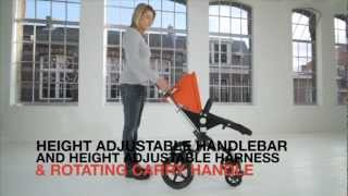 demo bugaboo cameleon³  height adjustable handlebar amp harness and rotating carry handle [upl. by Houser]