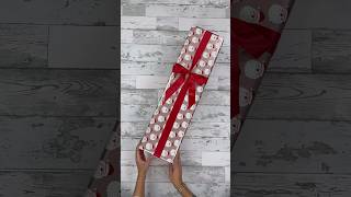 How to wrap a long box with small wrapping paper roll GiftWrappingHacks wrappinggifts [upl. by Waverly]