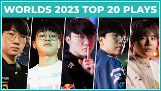 Top 20 Best Plays  Worlds 2023 Knockout Stage [upl. by Shig]