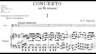 Viola Concerto in the Style of Handel in B Minor By Henri Casadesus with Score [upl. by Nevur]