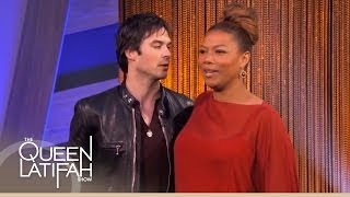 Ian Somerhalder Plays Just Dance with Queen Latifah [upl. by Adekan]