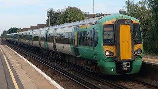 Onboard Southern Class 377 377424 between Goring By Sea to Lancing [upl. by Liatrice]